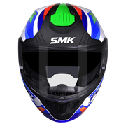SMK GULLWING CHARGER Helmet - Gloss White Blue - (GL158) (Flip-Up Helmet)