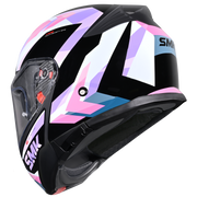 SMK GULLWING CHARGER Helmet - Gloss Black Pink - (GL219) (Flip-Up Helmet)