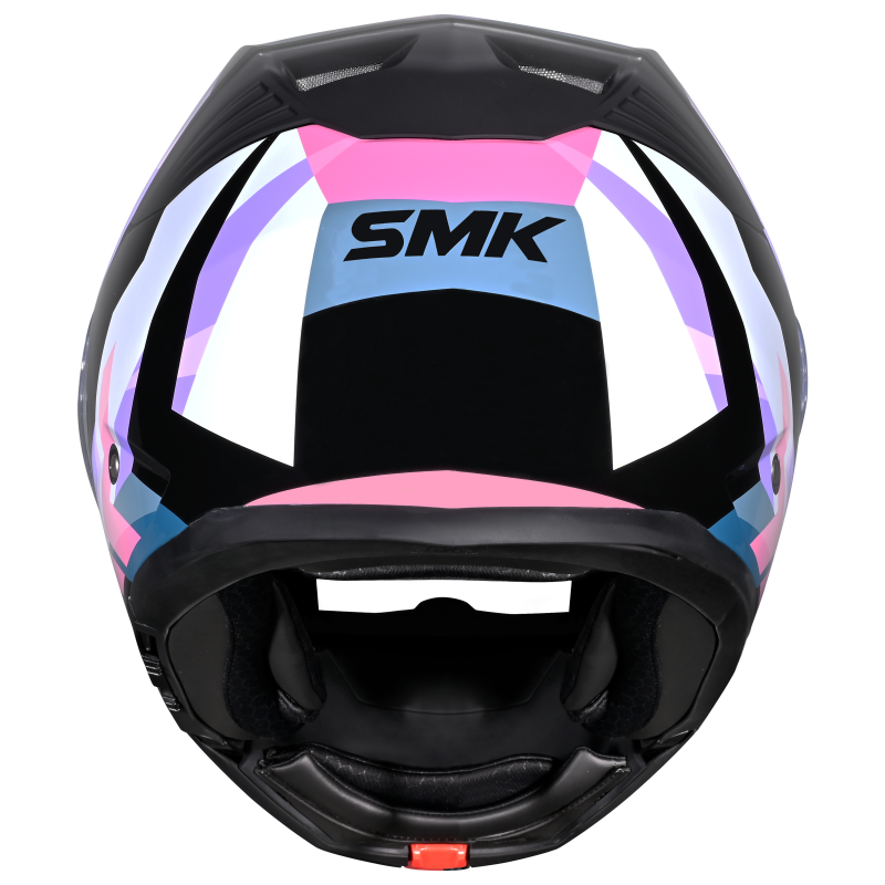 SMK GULLWING CHARGER Helmet - Gloss Black Pink - (GL219) (Flip-Up Helmet)
