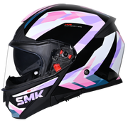SMK GULLWING CHARGER Helmet - Gloss Black Pink - (GL219) (Flip-Up Helmet)