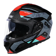 SMK GULLWING NAVIGATOR Helmet - Gloss Black Red - (GL263) (Flip-Up Helmet)