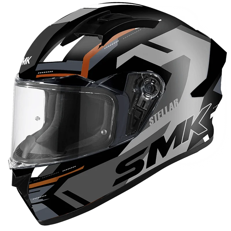 SMK STELLAR K-POWER Helmet - Black Grey - (GL267)
