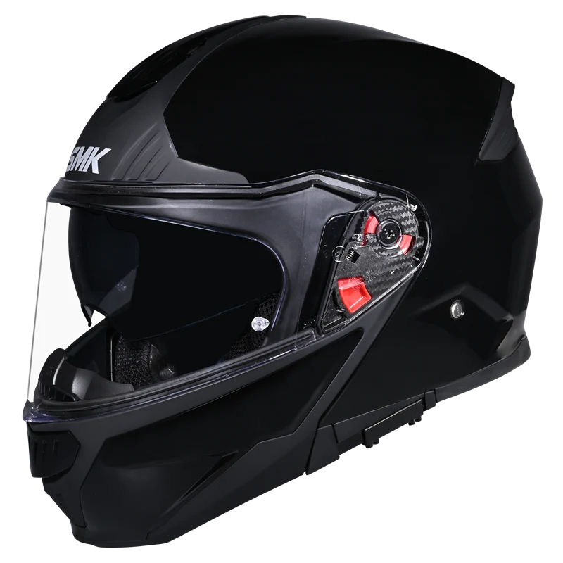 SMK GULLWING SOLID Helmet - Gloss Black - (GL200) (Flip-Up Helmet)