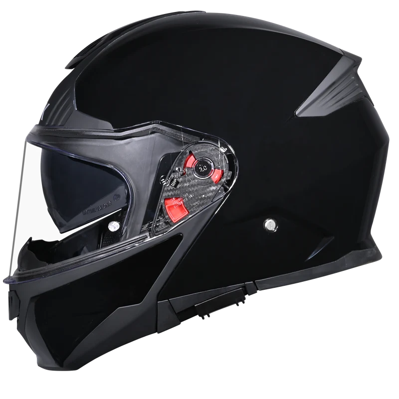 SMK GULLWING SOLID Helmet - Gloss Black - (GL200) (Flip-Up Helmet)