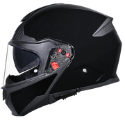 SMK GULLWING SOLID Helmet - Gloss Black - (GL200) (Flip-Up Helmet)