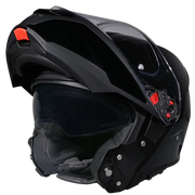 SMK GULLWING SOLID Helmet - Gloss Black - (GL200) (Flip-Up Helmet)