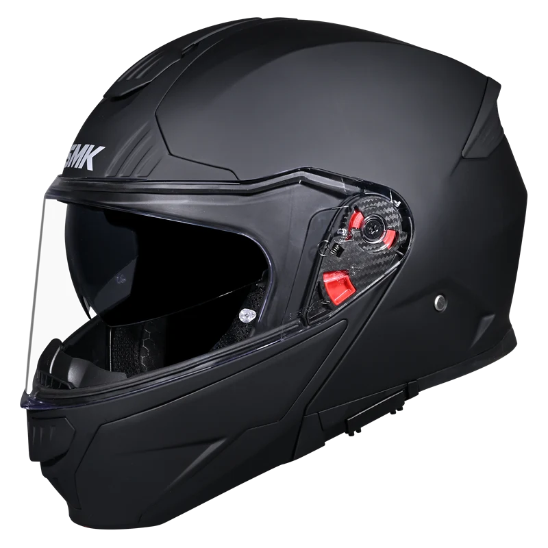 SMK GULLWING SOLID Helmet - Matt Black - (MA200) (Flip-Up Helmet)
