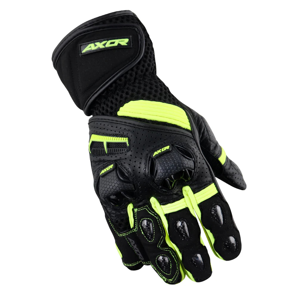 AXOR GATOR RIDING GLOVES - Black Neon Green