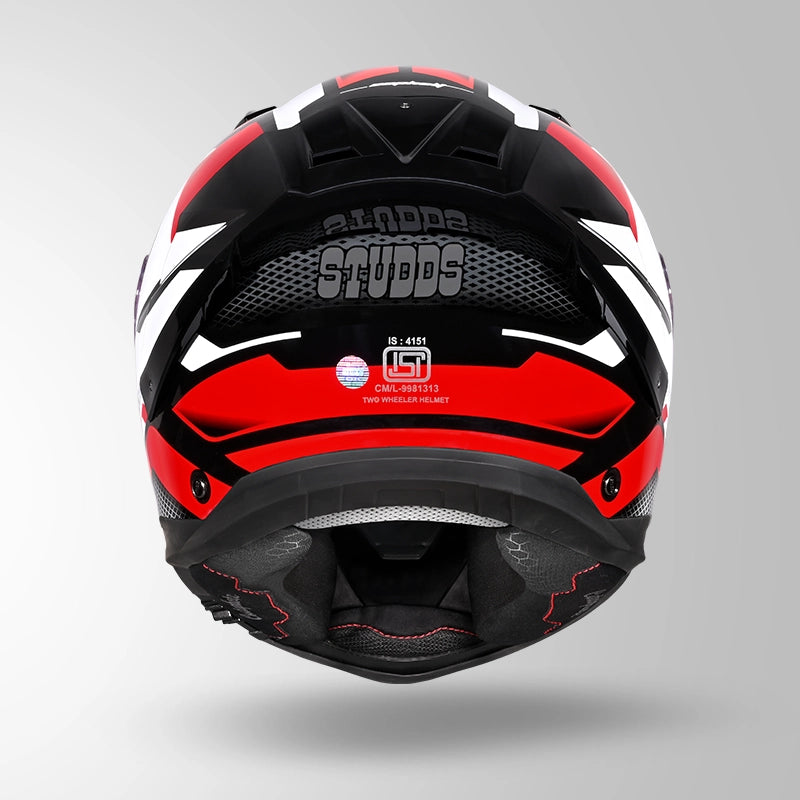 HELIOS D1 ASPHALT DECOR GLOSS BLACK & RED