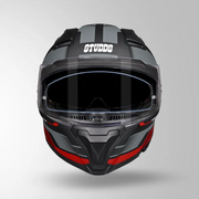 HELIOS D1 ASPHALT DECOR GLOSS BLACK / GREY & RED