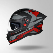 HELIOS D1 ASPHALT DECOR GLOSS BLACK / GREY & RED