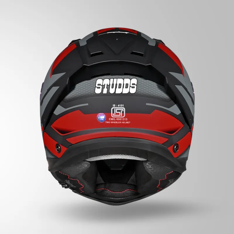 HELIOS D1 ASPHALT DECOR GLOSS BLACK / GREY & RED