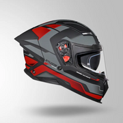 HELIOS D1 ASPHALT DECOR GLOSS BLACK / GREY & RED