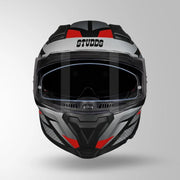 HELIOS D2 CIRCUIT DECOR GLOSS BLACK & RED