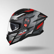HELIOS D2 CIRCUIT DECOR GLOSS BLACK & RED