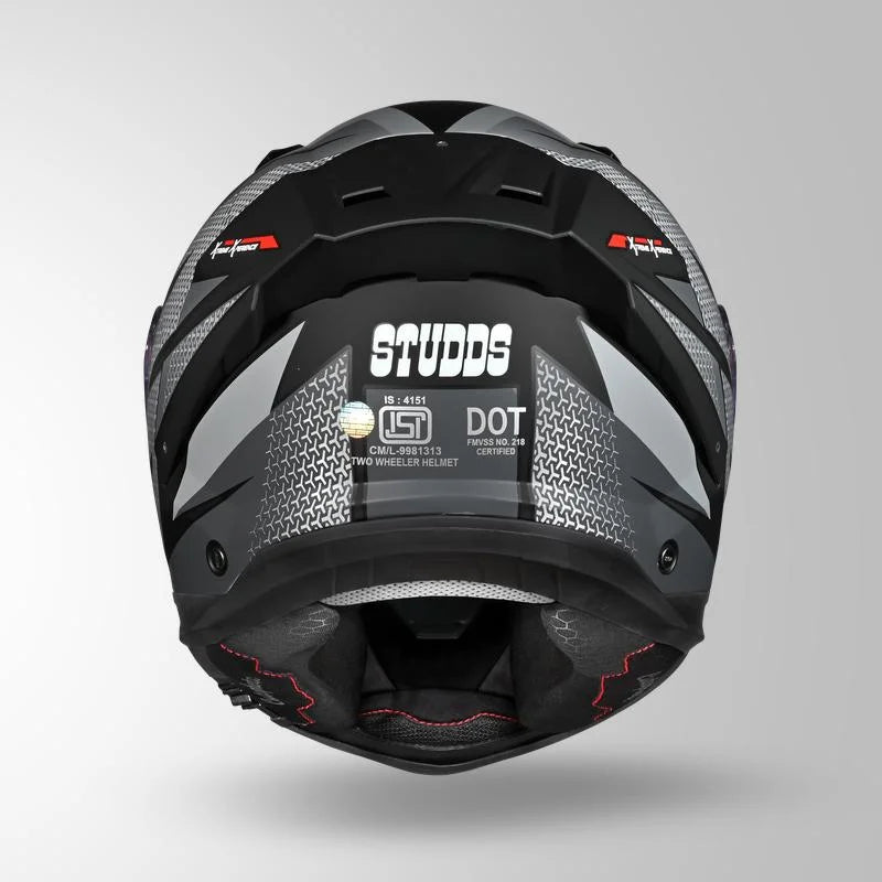 STUDDS HELIOS D2 CIRCUIT MATT DECOR BLACK & GREY