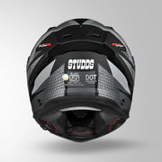 STUDDS HELIOS D2 CIRCUIT GLOSS DECOR BLACK & GREY