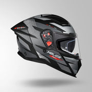STUDDS HELIOS D2 CIRCUIT GLOSS DECOR BLACK & GREY