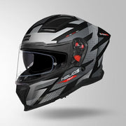 STUDDS HELIOS D2 CIRCUIT GLOSS DECOR BLACK & GREY
