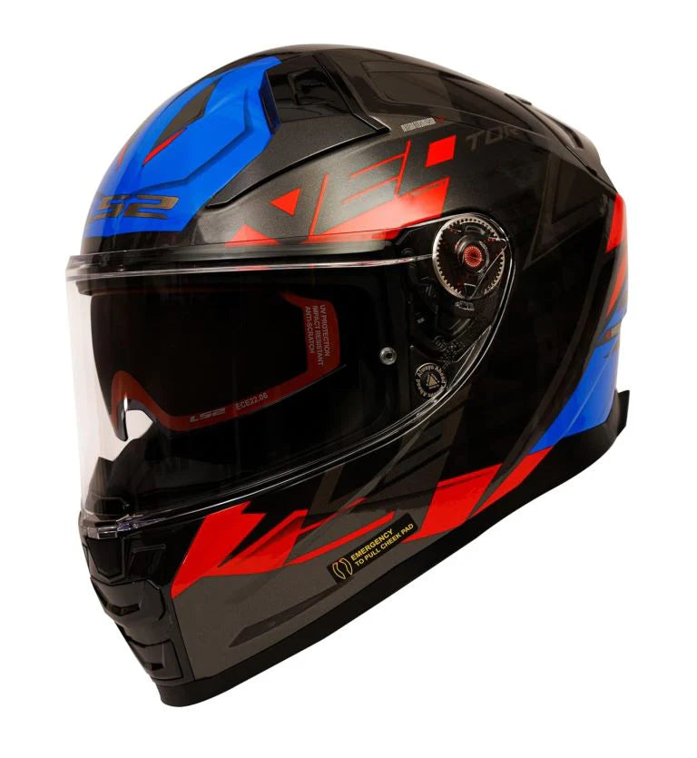LS2 FF811 VECTOR II ABSOLUTE - GLOSS BLACK RED BLUE