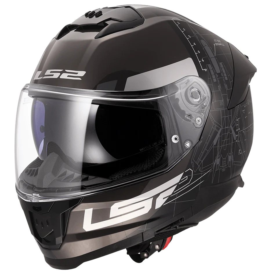 LS2 FF320 STREAM II - AIR FORCE - M.BLACK 7C BLACK