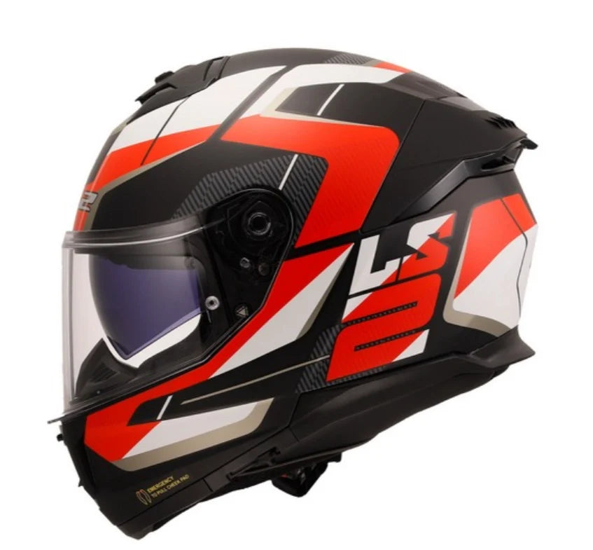LS2 FF320 STREAM II - ROAD - GLOSS BLACK WHITE RED