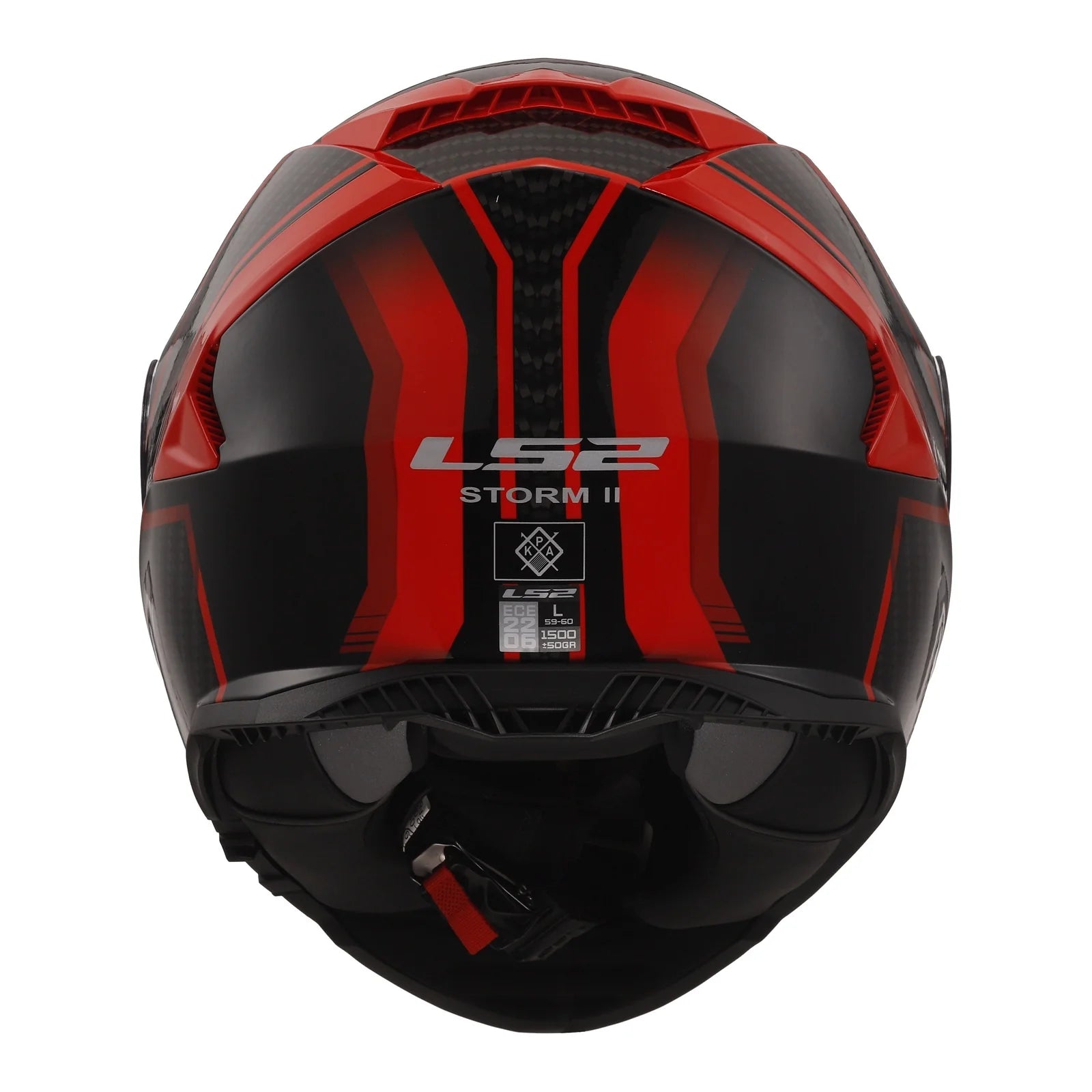 LS2 FF800 STORM II - TRACKER - BLACK RED