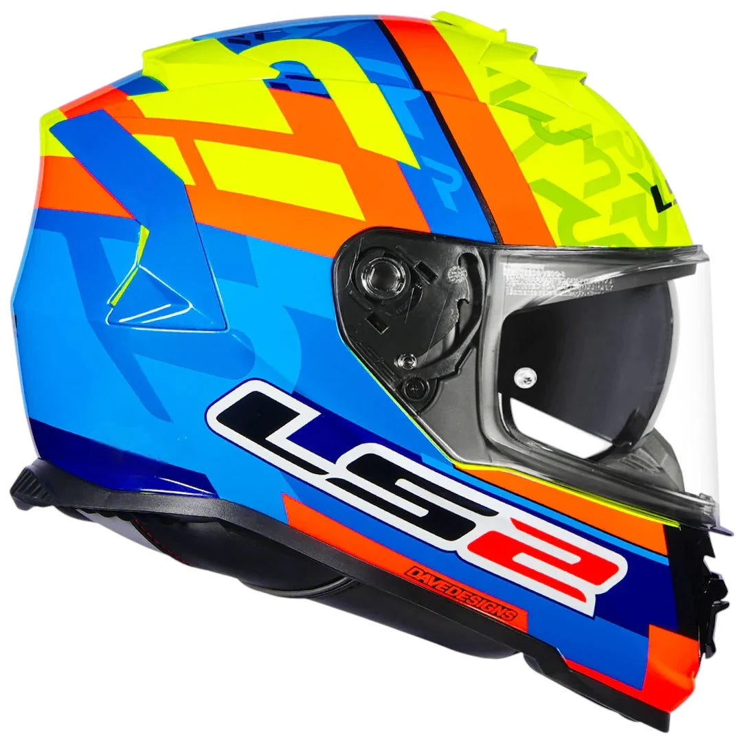 LS2 FF800 STORM II - SALVADOR REPLICA - BLUE H-V YELLOW