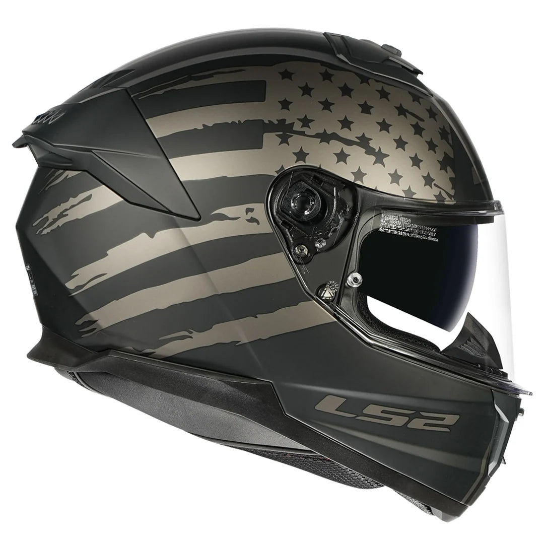 LS2 FF320 STREAM II - FLAG - MATT BLACK GREY