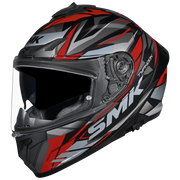 SMK TYPHOON RIVAL HELMET - MATT BLACK GREY RED - (MA263)