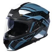 SMK GULLWING NAVIGATOR Helmet - Gloss Black Grey Blue - (GL551) (Flip-Up Helmet)
