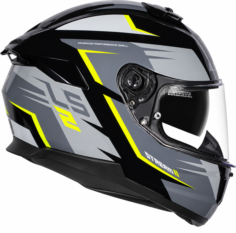 LS2 FF320 STREAM II - METEOR - BLACK H.V. YELLOW