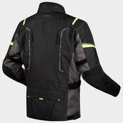 LS2 NARVIK JACKET - GREY BLACK HI-VI YELLOW - CE CLASS AA CERTIFIED