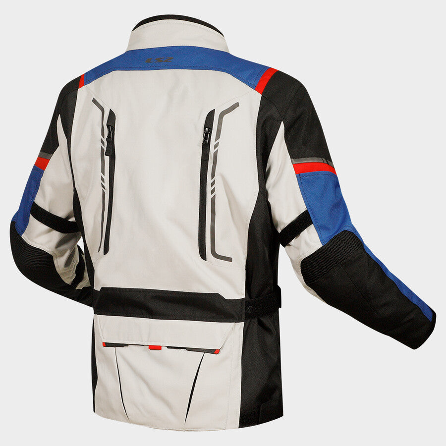 LS2 NARVIK JACKET - BLUE BLACK GREY RED - CE CLASS AA CERTIFIED