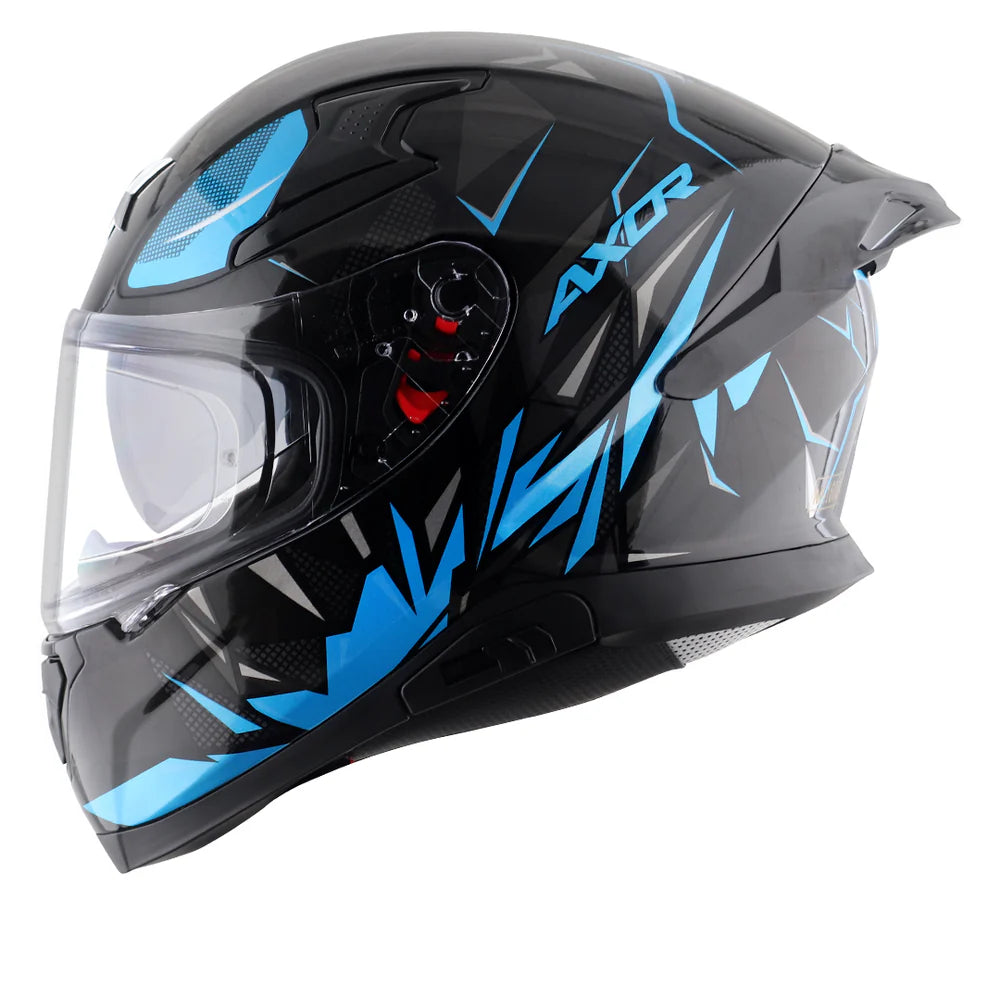 Axor Apex Hunter Helmet - Gloss Black Neon Blue