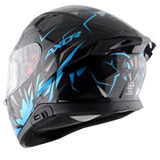 Axor Apex Hunter Helmet - Gloss Black Neon Blue