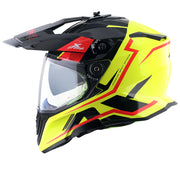 Axor X-Cross Dual Visor Helmet - Flagstaff - Gloss Black Yellow