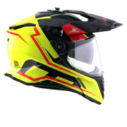 Axor X-Cross Dual Visor Helmet - Flagstaff - Gloss Black Yellow