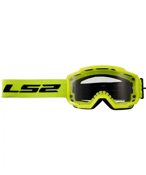 LS2 CHARGER PRO GOGGLE HI.VIZ YELLOW WITH CLEAR VISOR