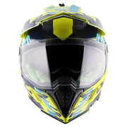 Axor X-Cross Dual Visor Helmet - X1 - Gloss Neon Yellow Blue