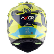 Axor X-Cross Dual Visor Helmet - X1 - Gloss Neon Yellow Blue