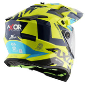 Axor X-Cross Dual Visor Helmet - X1 - Gloss Neon Yellow Blue
