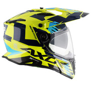 Axor X-Cross Dual Visor Helmet - X1 - Gloss Neon Yellow Blue
