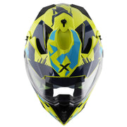 Axor X-Cross Dual Visor Helmet - X1 - Gloss Neon Yellow Blue