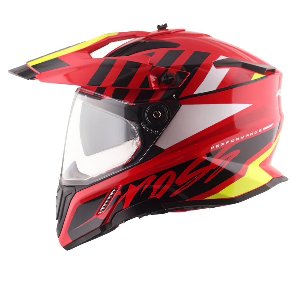 Axor X-Cross Dual Visor Helmet - Orbit - Gloss Black Red
