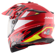 Axor X-Cross Dual Visor Helmet - Orbit - Gloss Black Red