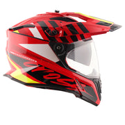 Axor X-Cross Dual Visor Helmet - Orbit - Gloss Black Red
