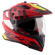 Axor X-Cross Dual Visor Helmet - Orbit - Gloss Black Red
