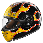SMK RETRO INFERNO - MATT BLACK FLAME YELLOW - (MA243)