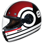 SMK RETRO RANKO Helmet - Gloss White Red - (GL213)